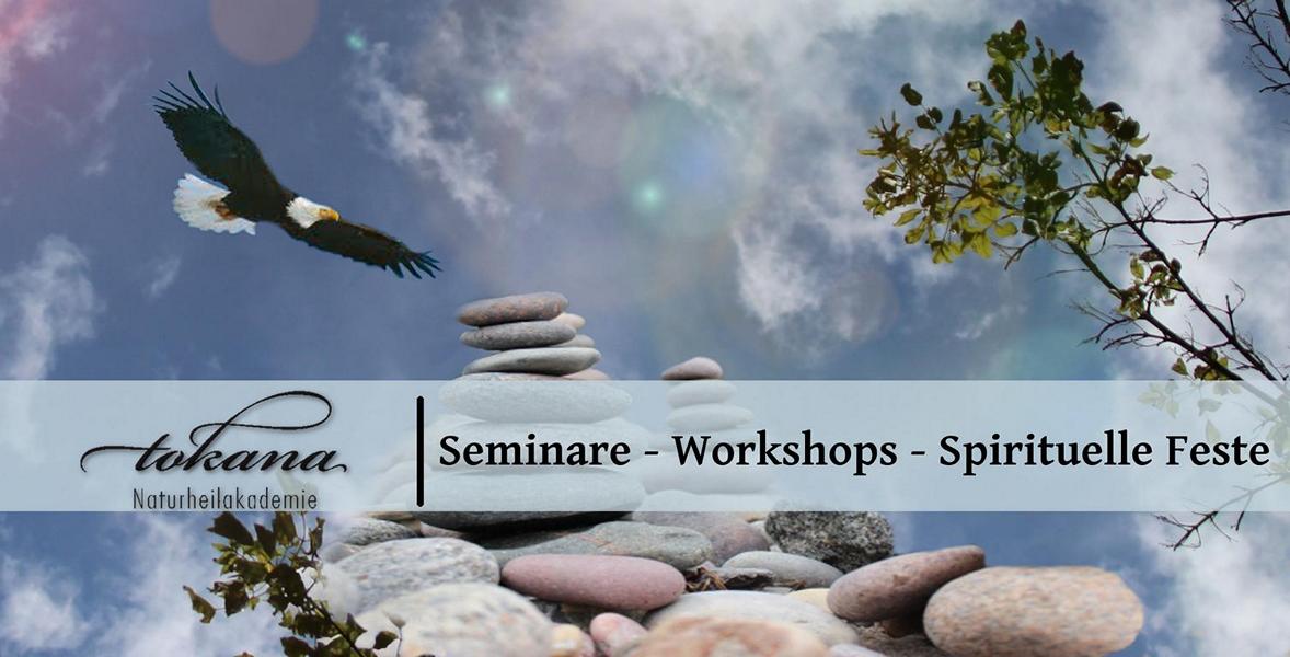 Abbildung des Flyers zum Thema spirituelle Workshops und spirituelle Seminare bei der Tokana Naturheilakademie